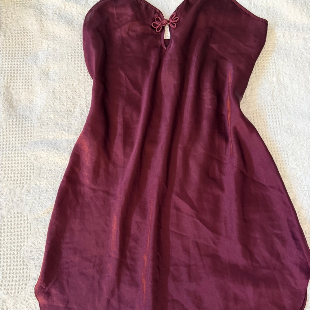 Vintage hidden fantasies Elegant Burgundy Nightgown
